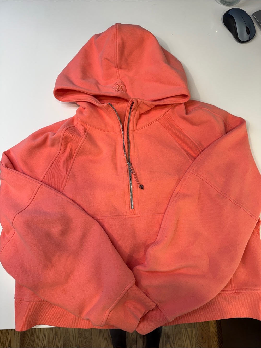 Lululemon Coral Half-Zip Hoodie - Size 8